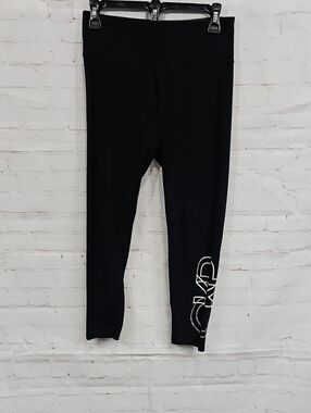 Calvin Klein Black Leggings with White Logo Accent